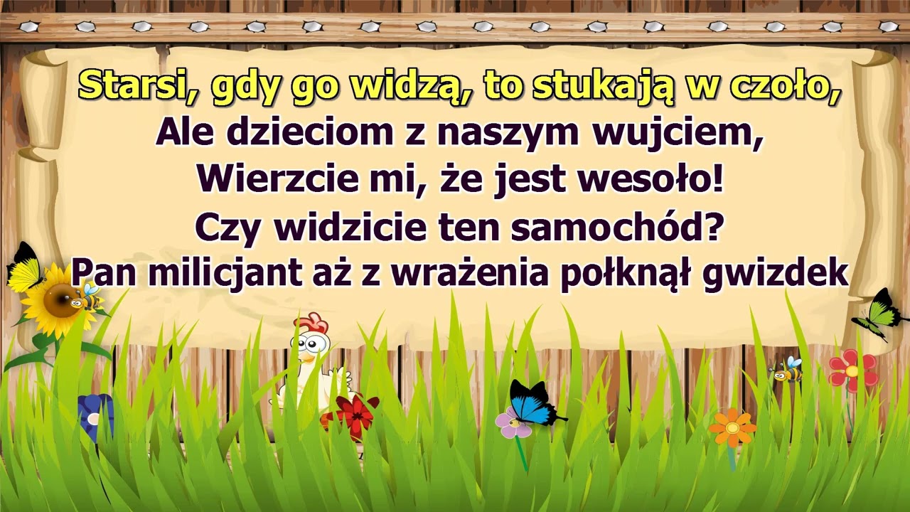 Fasolki - Wujcio Wariatuńcio - z linią melodyczną ( karaoke )