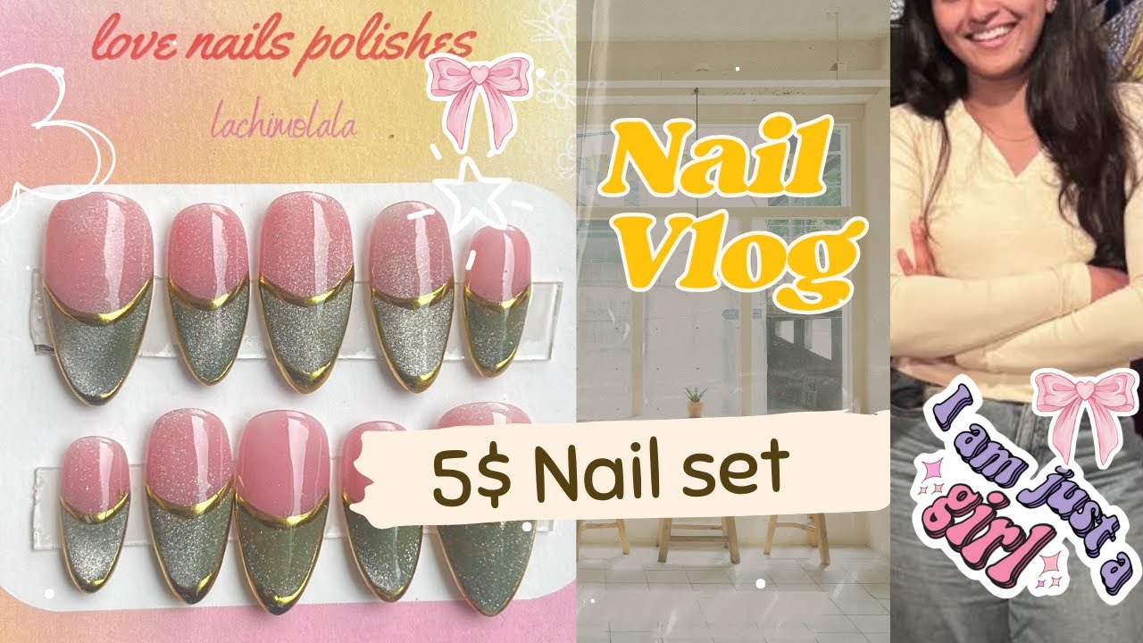 Full Press-On Nail Set for ONLY $5?! (2 Hour DIY) ‧₊˚🎄✩ ₊˚🦌⊹♡ #pressonnails #tutorial #howto