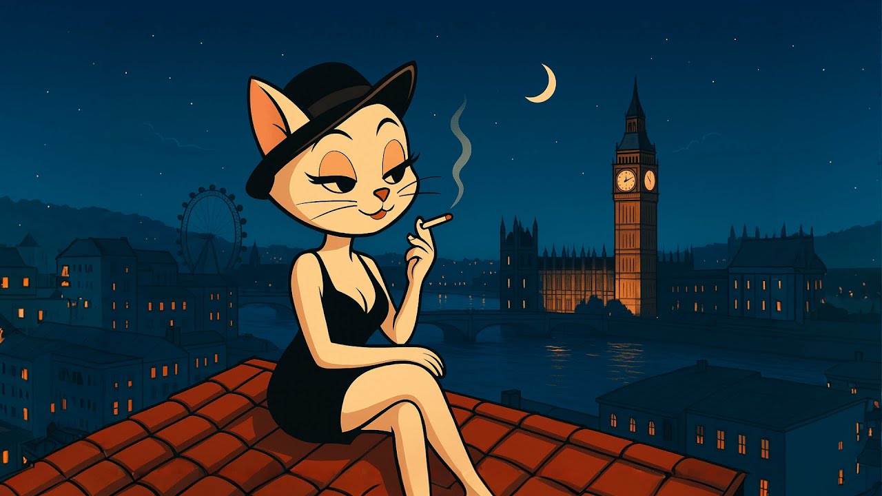 it's summer 1940's London night with oldies jazz musics | vintage music for relaxing