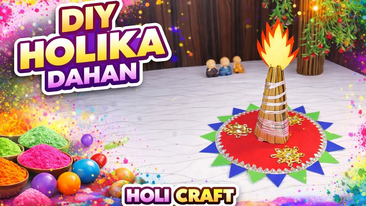 Beautiful Holika Dahan Craft Idea | Step by Step Tutorial #HoliSpecial #YoutubeVideo #craftideas 