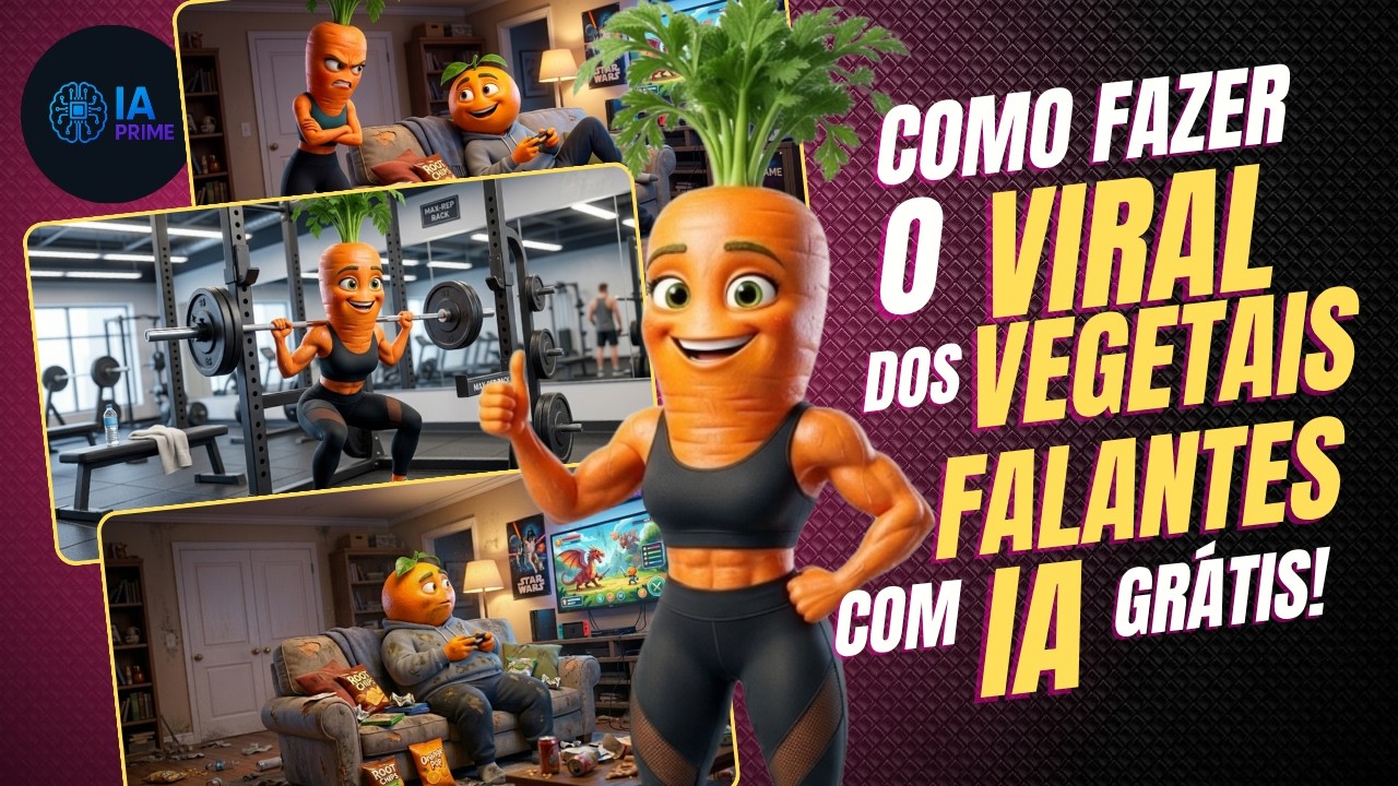 🥦 COMO FAZER O VIRAL DOS VEGETAIS E FRUTAS FALANTES GR&Aacute;TIS, PELO PC E CELULAR! 🥕
