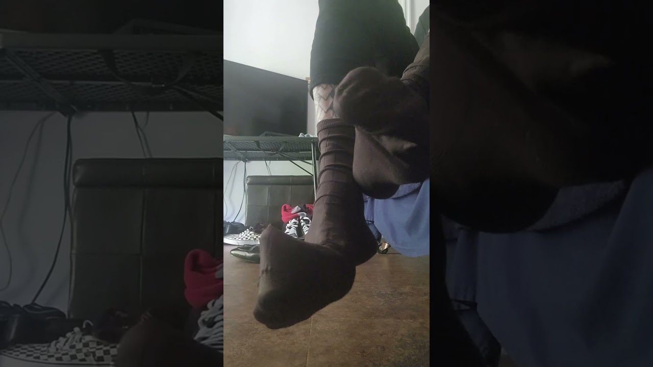 My Stinky Sweaty Sixteen Hours On My Feet Nasty Brown Nylon Socks