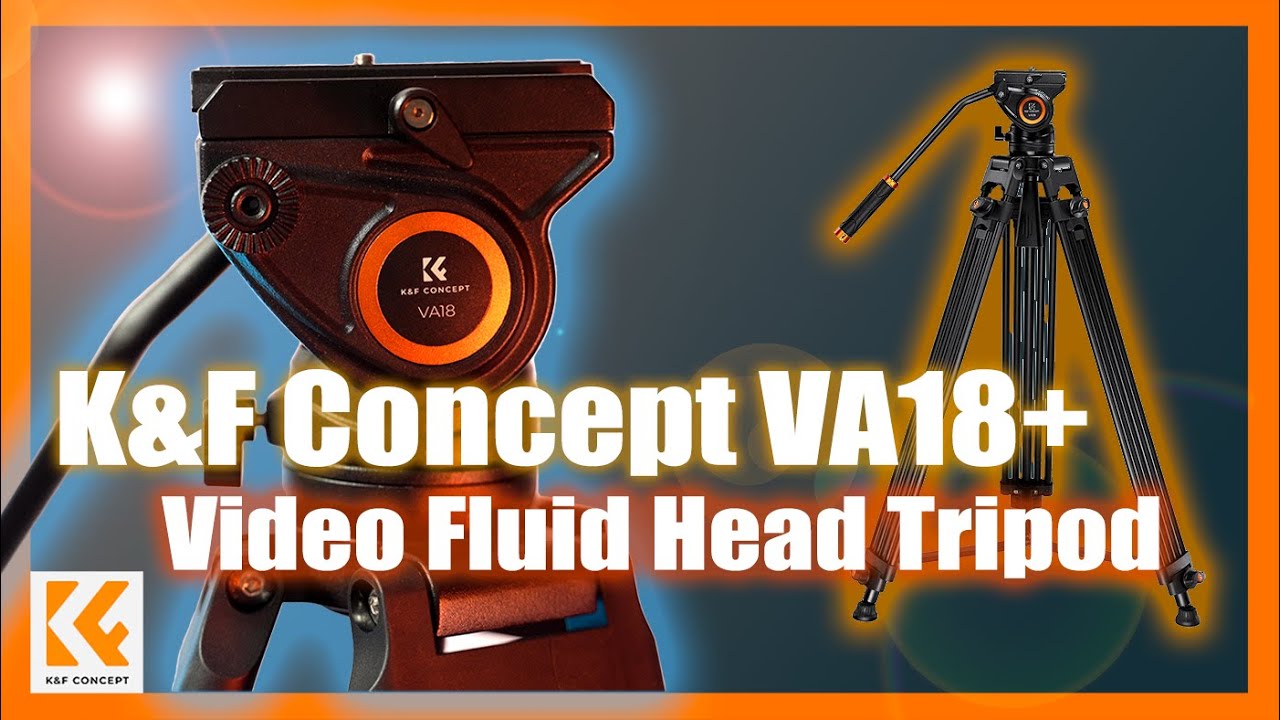 K&F Concept VA18+ Video Fluid Head Tripod