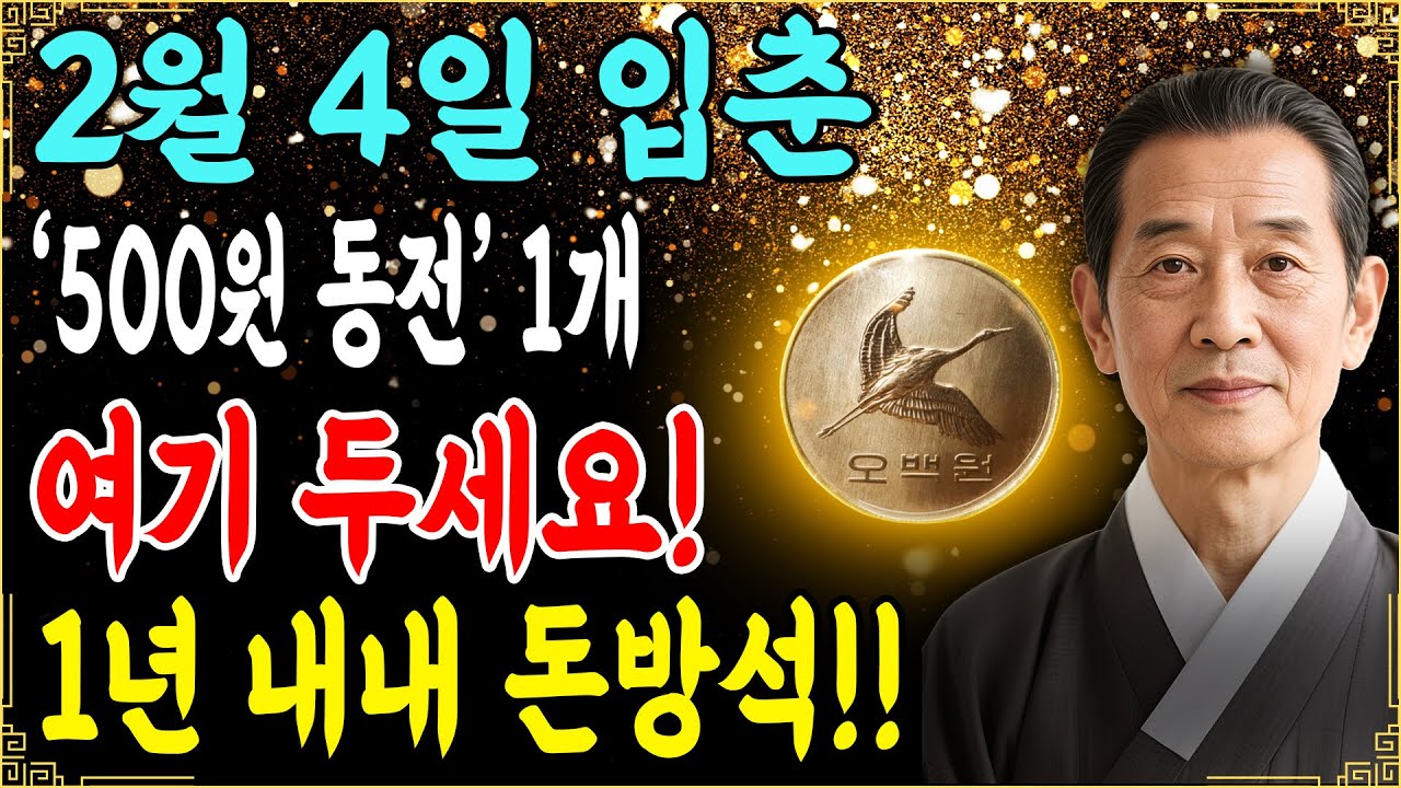 입춘 2월 4일 500원 동전 1개 반드시 '여기' 두세요!! 현관아님 1년내내 돈방석에 앉습니다!! 입춘풍수|절기풍수|입춘대길