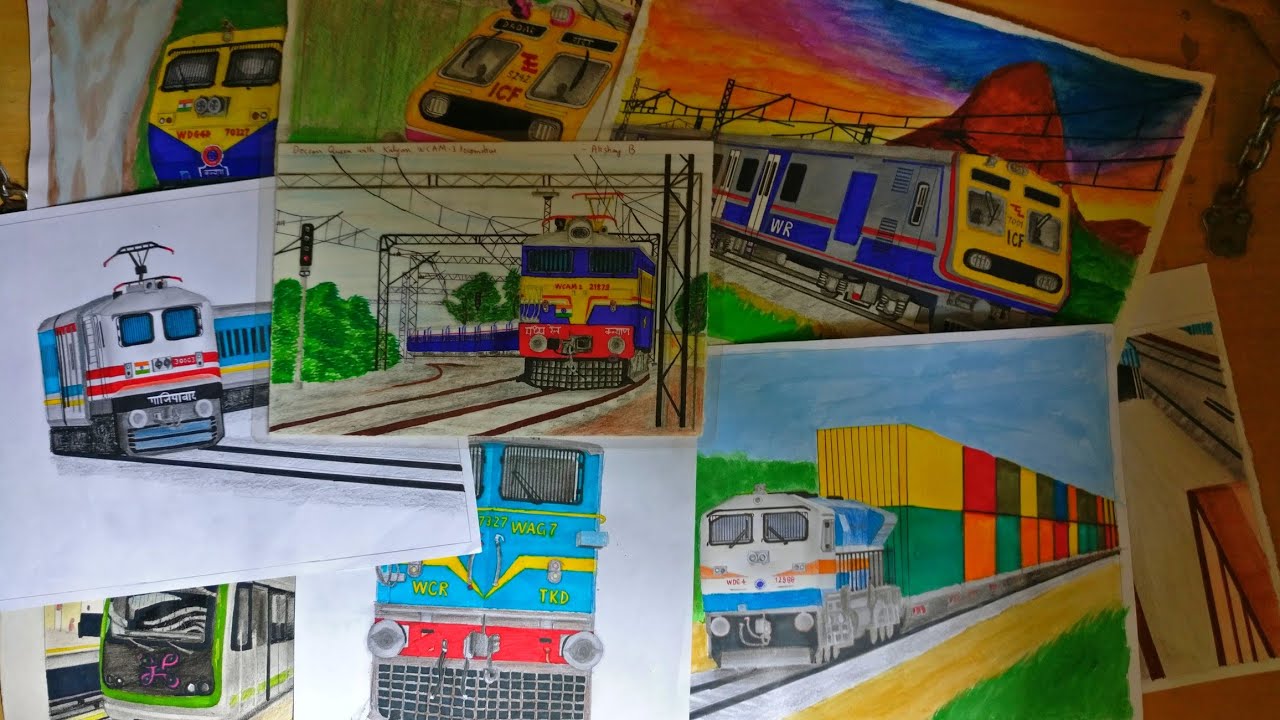 The Sketching Junction: Коллекция различных набросков поездов, сделанных мной