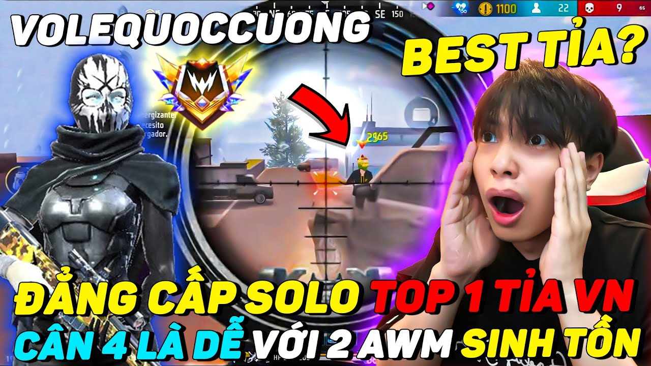 ĐẲNG CẤP 2 TỈA AWM CỦA TOP 1 SÚNG TỈA VN: VOLEQUOCCUONG KHI SOLO SINH TỒN CÂN 4