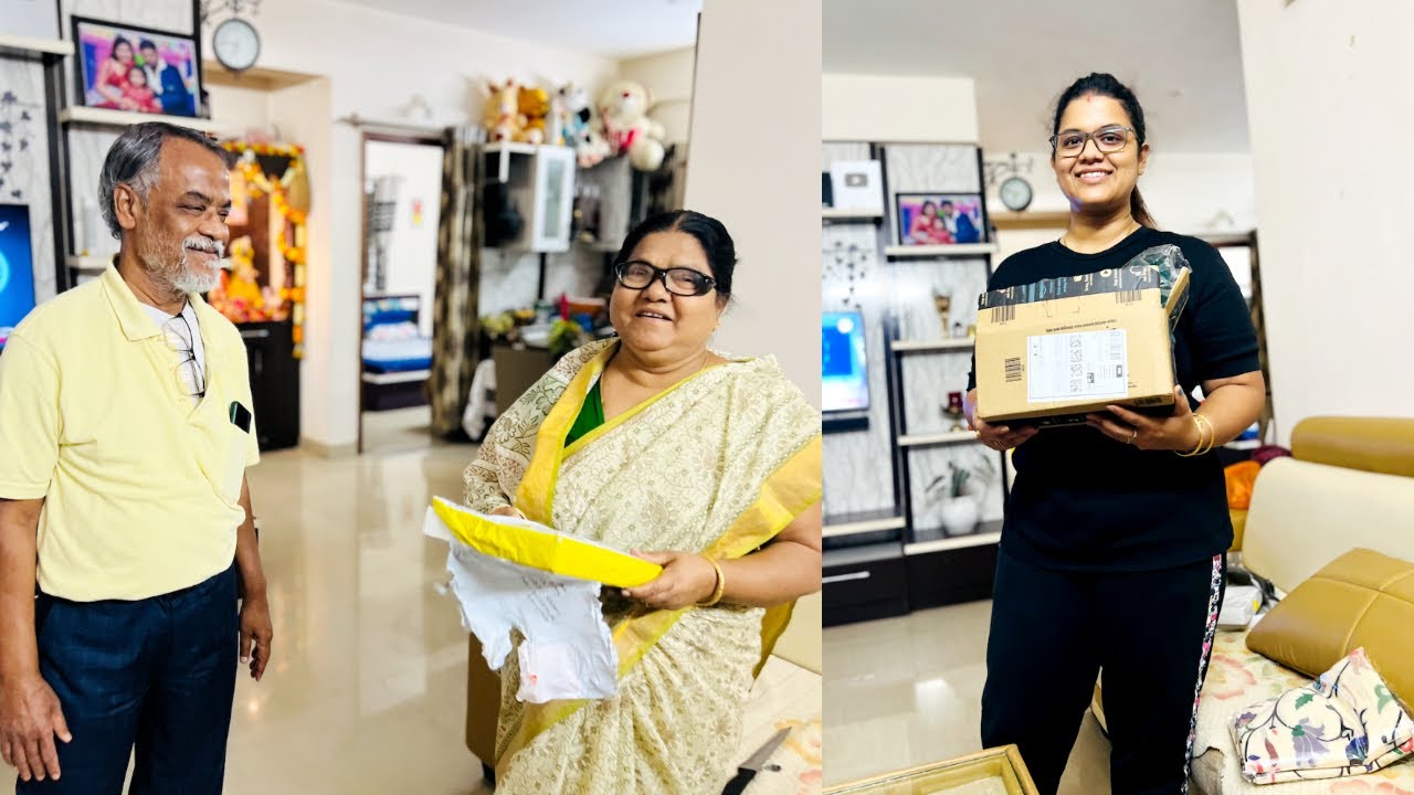 বাবার দেওয়া gift পেয়ে মা আজ খুব খুশি  ,,আবার surprise gift এলো তোমাদের থেকে,,,,,