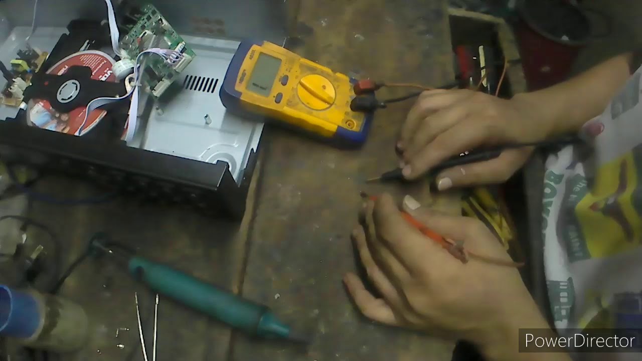 Dvd player good ang power supply pero no display