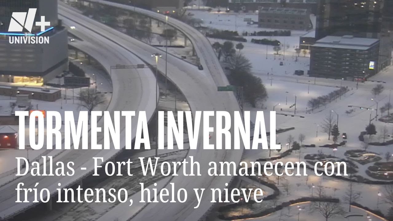 🔴 #EnVivo | Dallas - Fort Worth y norte de Texas amanecen con frío intenso, hielo y nieve