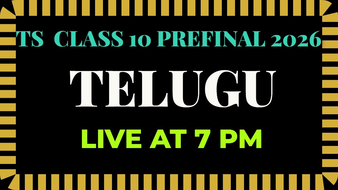 10th class telugu previous question papers telangana. prefinal exam paper 2026.  telugu 10th class.