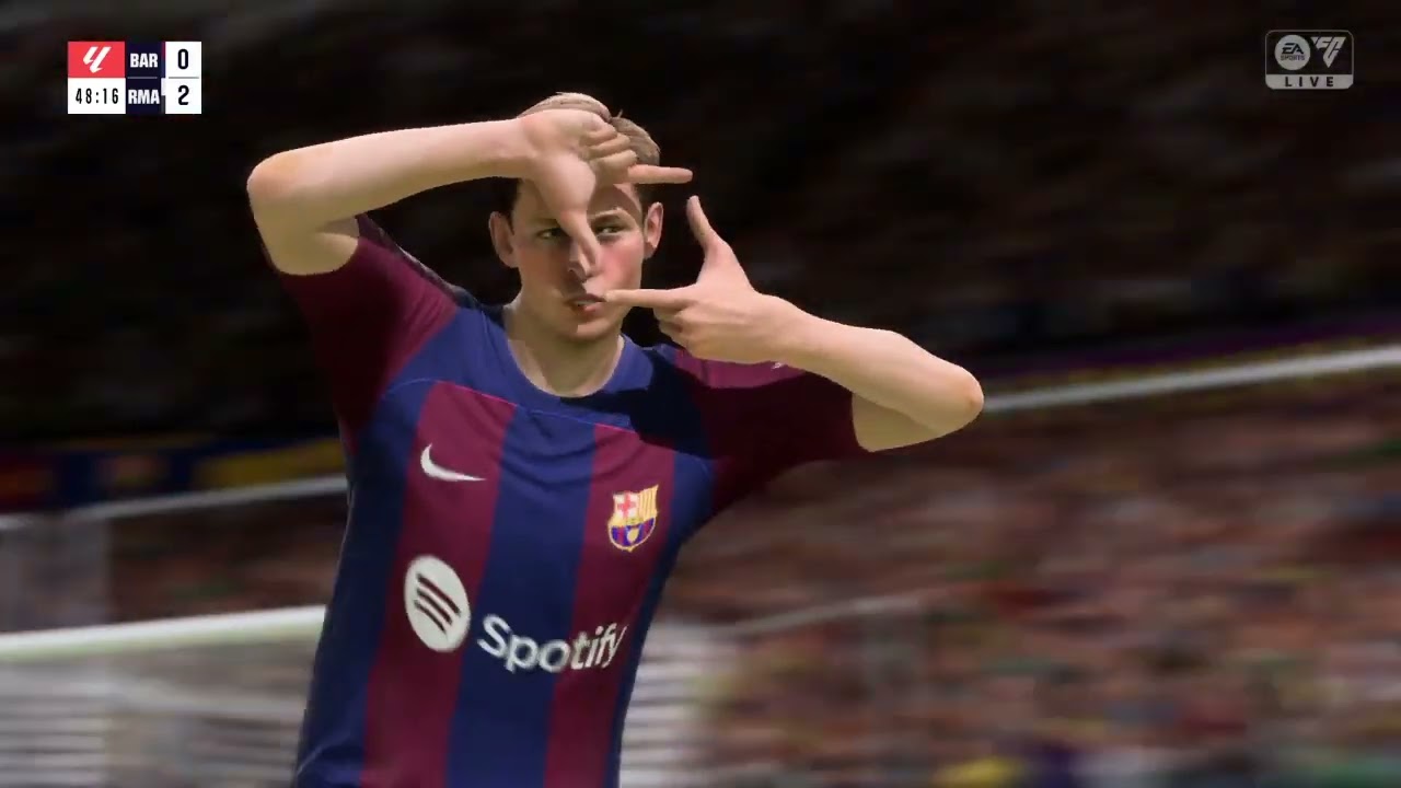 FC 24 kick off match barca vs real
