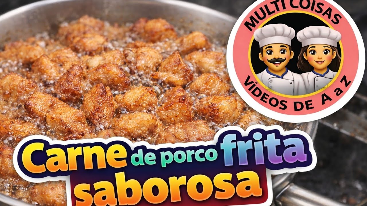 🐷🔥 Carne de Porco Frita Saborosa e Douradinha | Receita Fácil na Panela 🍳✨