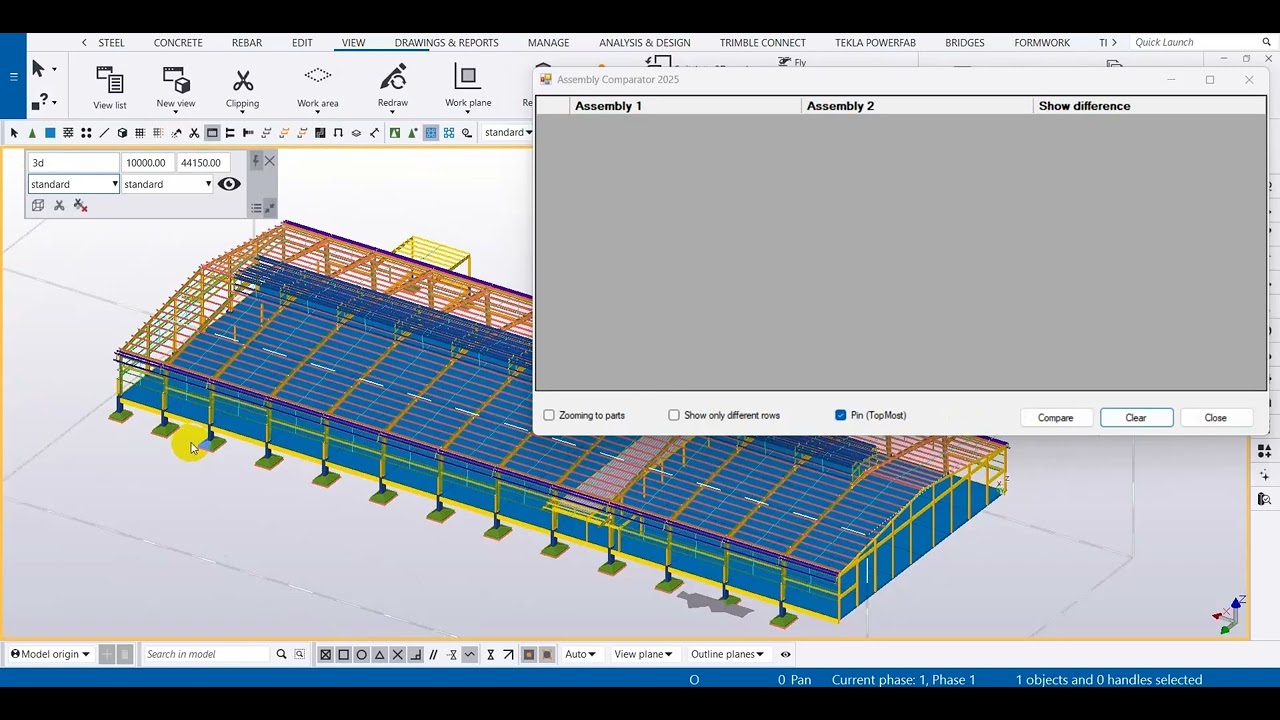 Tekla Tool - General Tool [18] - Assembly Compare Tool