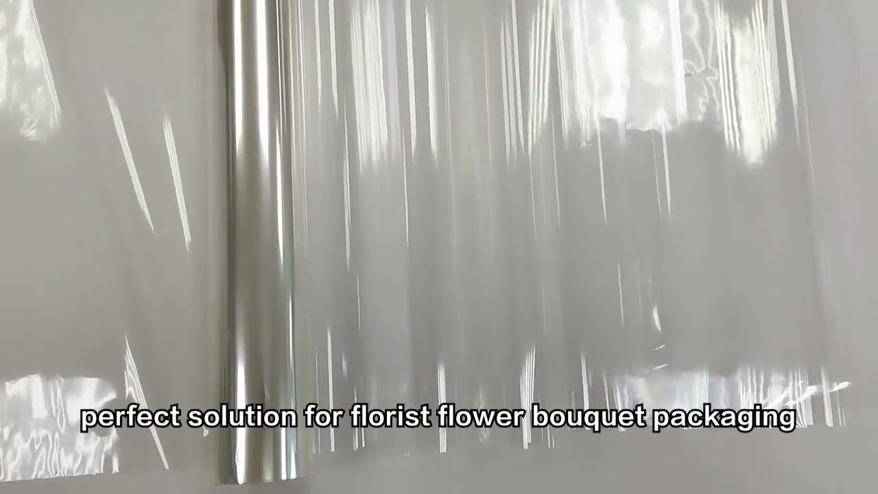 Clear cellophane roll transparent film gift wrapping paper for flower bouquet craft basket packaging