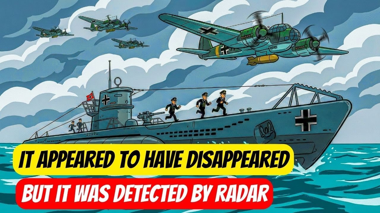 The German submarine was thought to be invisible 😈 until British radar spotted it in the darkness