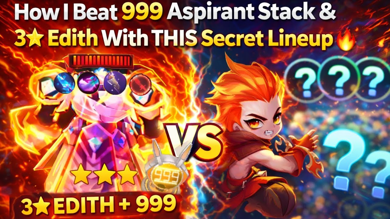 999 Aspirant Stack + 3⭐ Edith vs My Secret Lineup… Unexpected Ending 😱