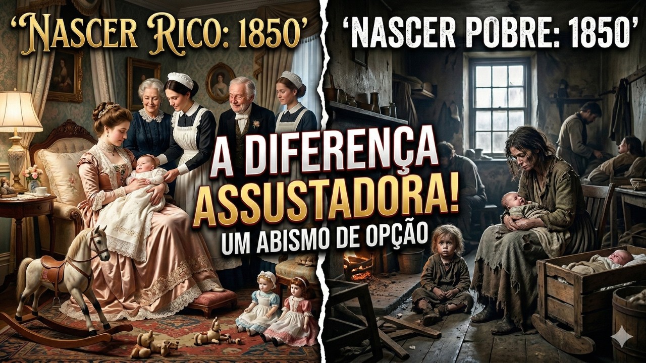 Como Era Nascer Rico vs Nascer Pobre em 1850 - (Reconstrução com IA)