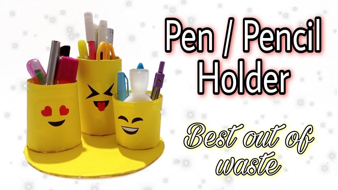 Pen / Pencil Holder | EMOJI | Best out of waste |Crafts from disposable items |Art & Craft| Homemade