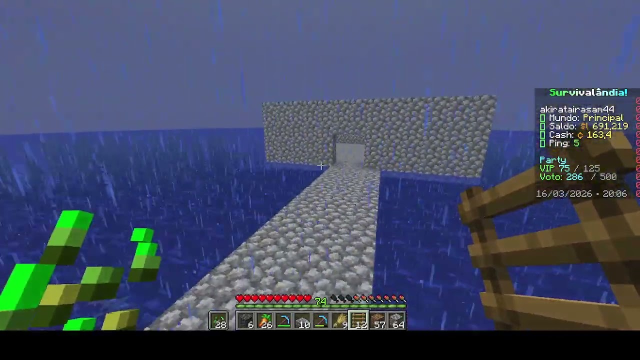 mine survivalandia fazendo minha ilha