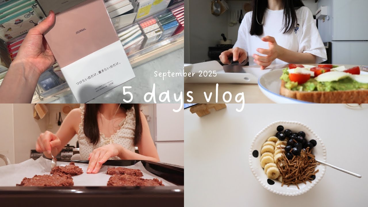vlog ∥社会人5日間の食事記録🍴｜SHEIN購入品｜体に優しいオートミールチョコクッキー作り🍪