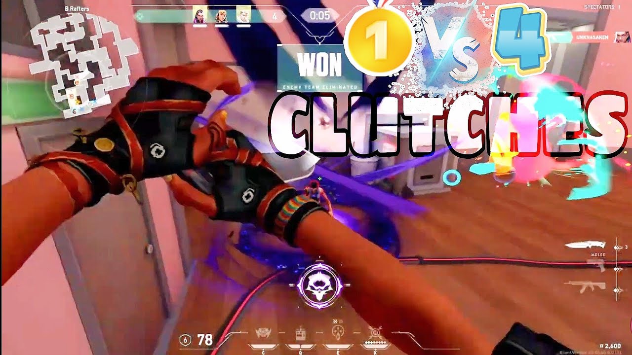 1 vs 4 CLUTCHES wait for the end😂