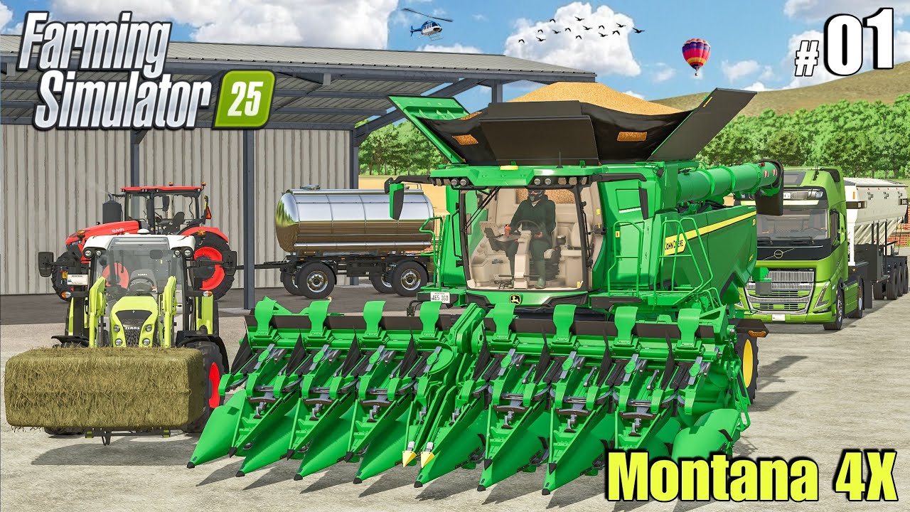Создайте новую ферму и сначала сделайте поддоны из риса | Montana 4X | Farming Simulator 25