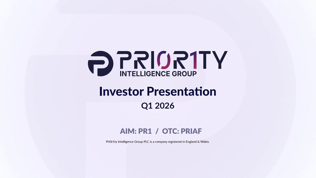 PRI0R1TY INTELLIGENCE GROUP PLC - Investor Presentation