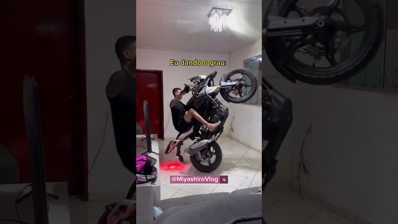GRAU NA SALA DE MOTO, ELA QUE PEDIU 😰 kkkkk #moto #grau #shorts
