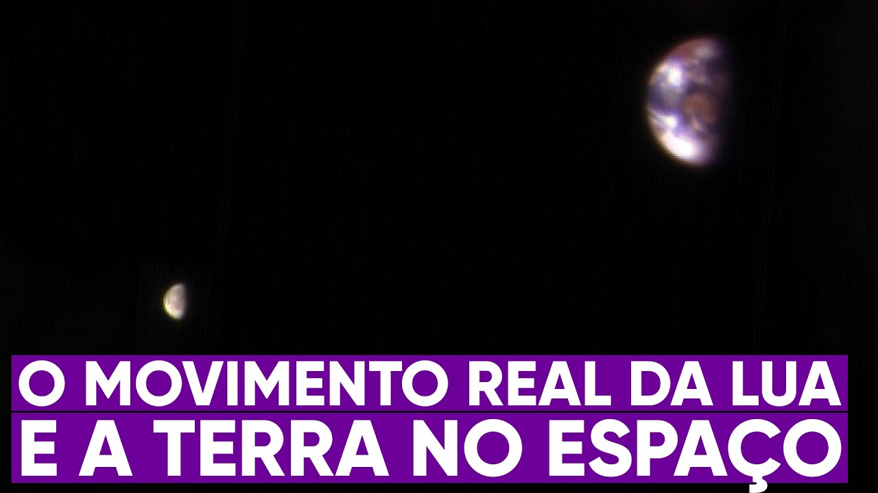 O primeiro vídeo real da Lua orbitando a Terra