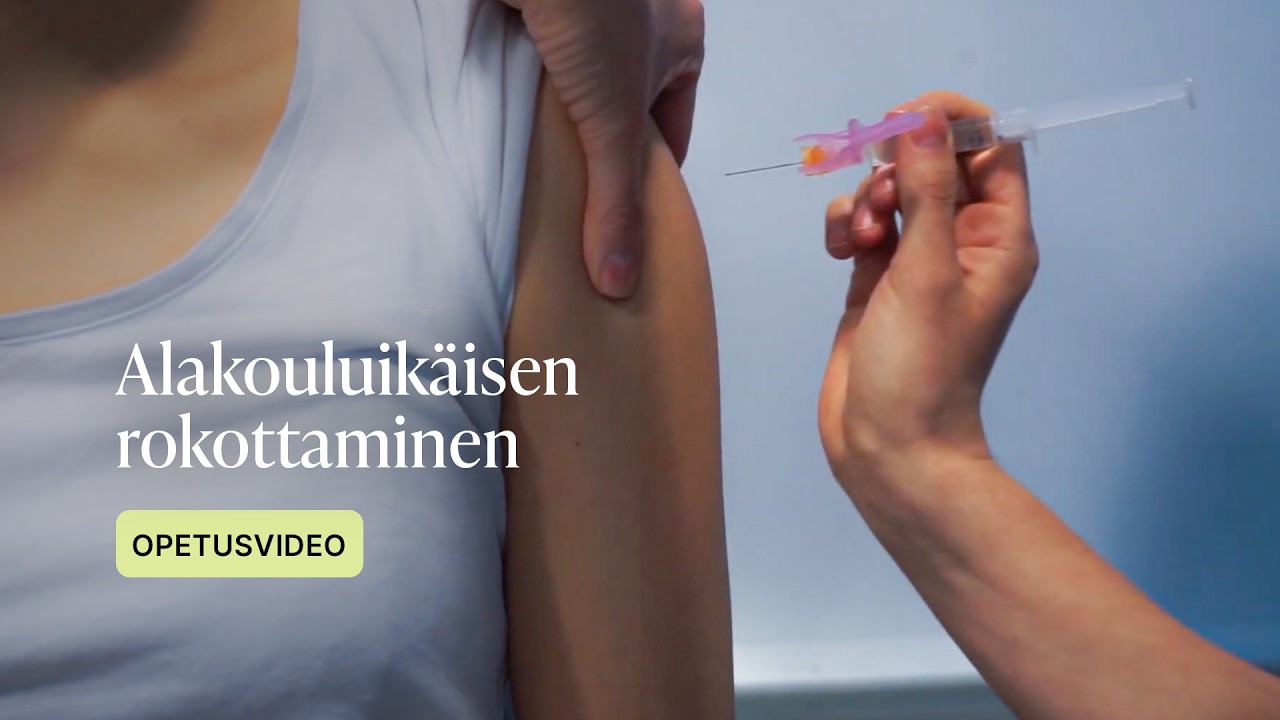 Opetusvideo terveydenhoitajaopiskelijoille: Alakouluikäisen rokottaminen