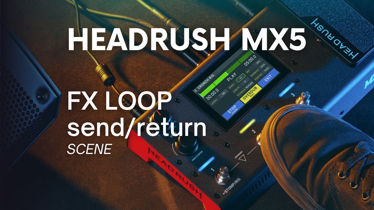 Headrush MX5 Send/Return com pedais analógicos