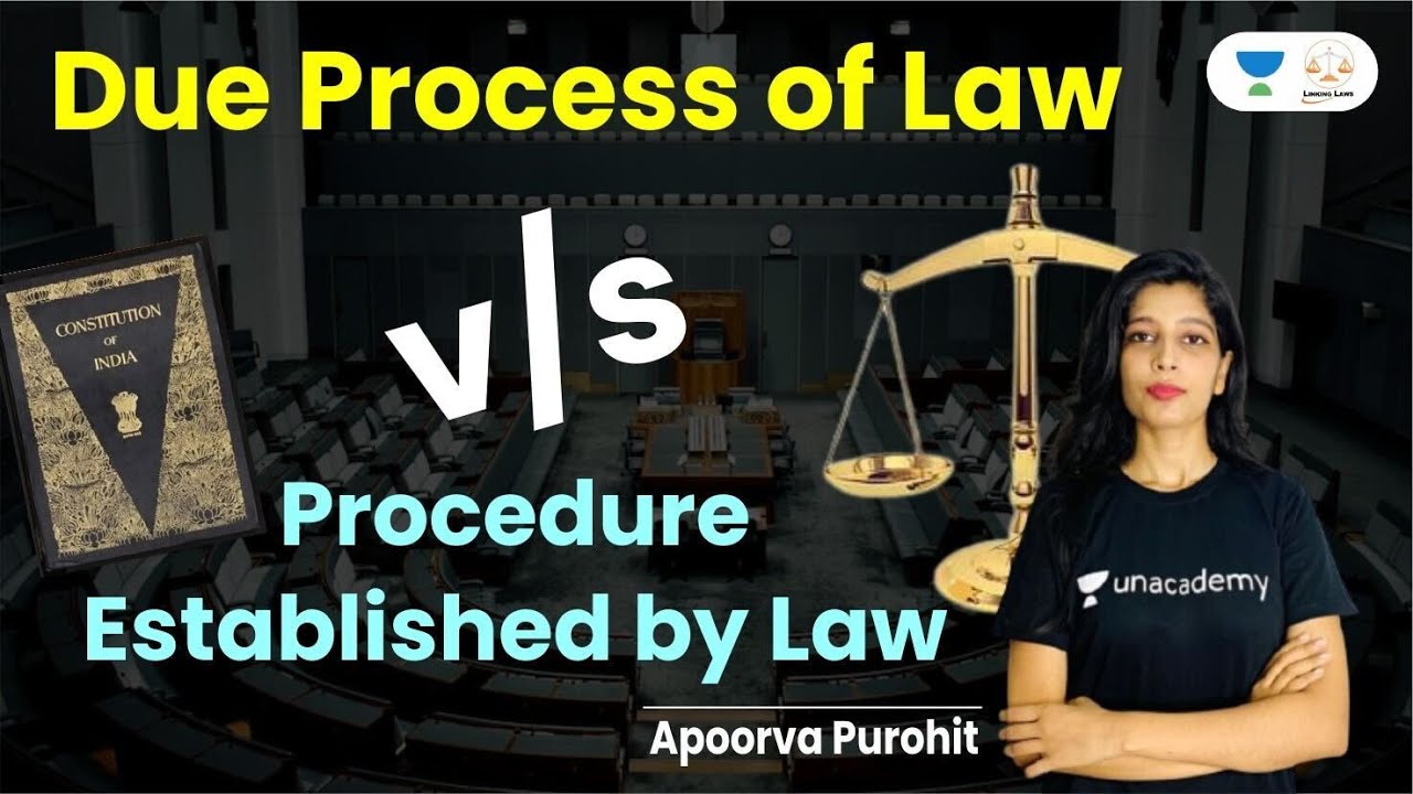 Due process of law v/s Procedure established by law | Apoorva Purohit l Linking laws