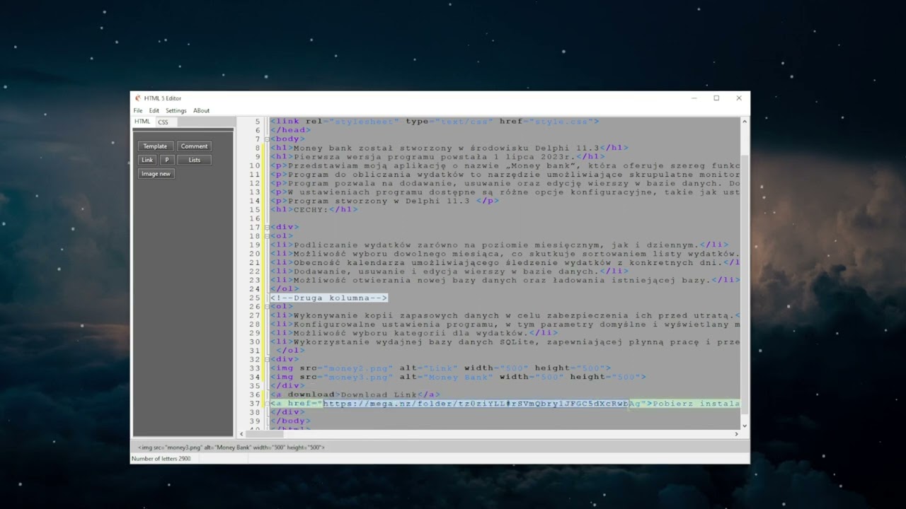 HTML5 Editor in Lazarus 3