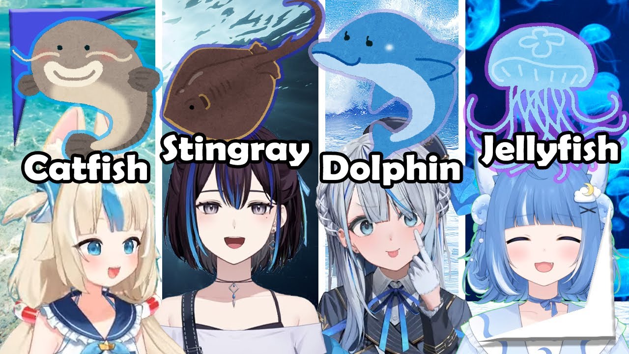 Why are they all sea creatures!?【Amagai Ruka/Saba Sameko/Yubari Rei/Kurageu Roa】