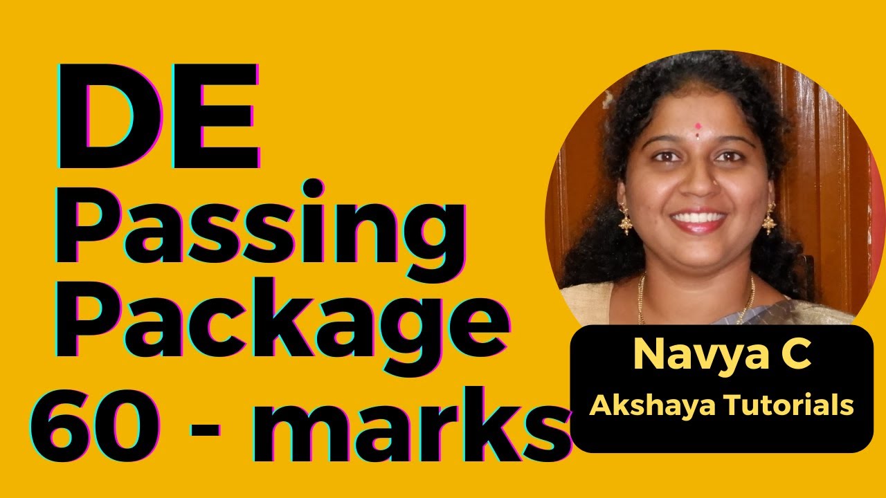 Digital Electronics(DE) || Passing Package || 60 marks || Diploma