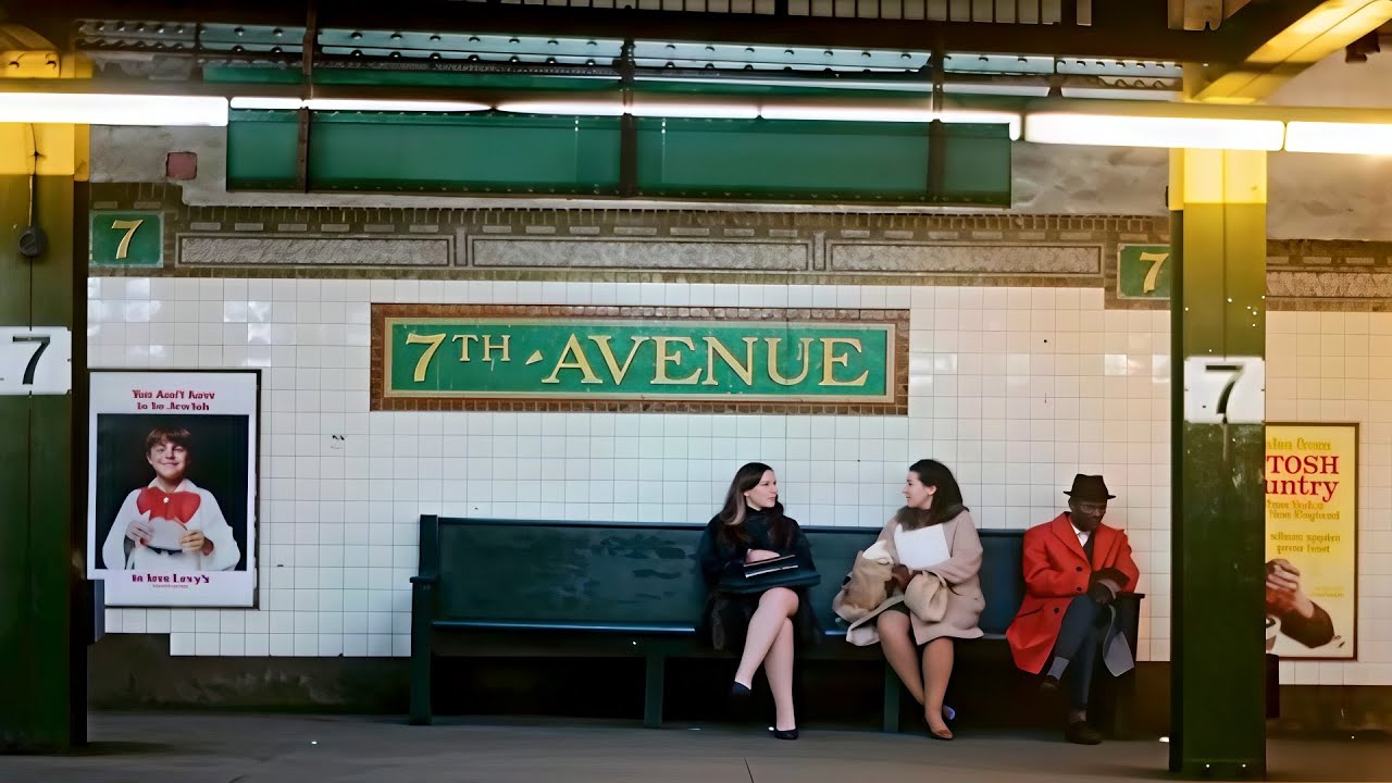 New York Subway 1960s in Color [60fps, Remastered] | Rare Footage w/ Sound
