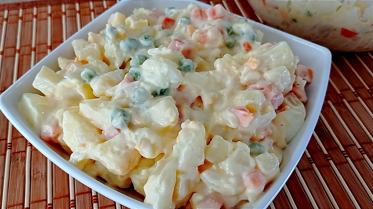 🥗Así se hace la más deliciosa ensalada rusa.¡Te gustará! 😍😋