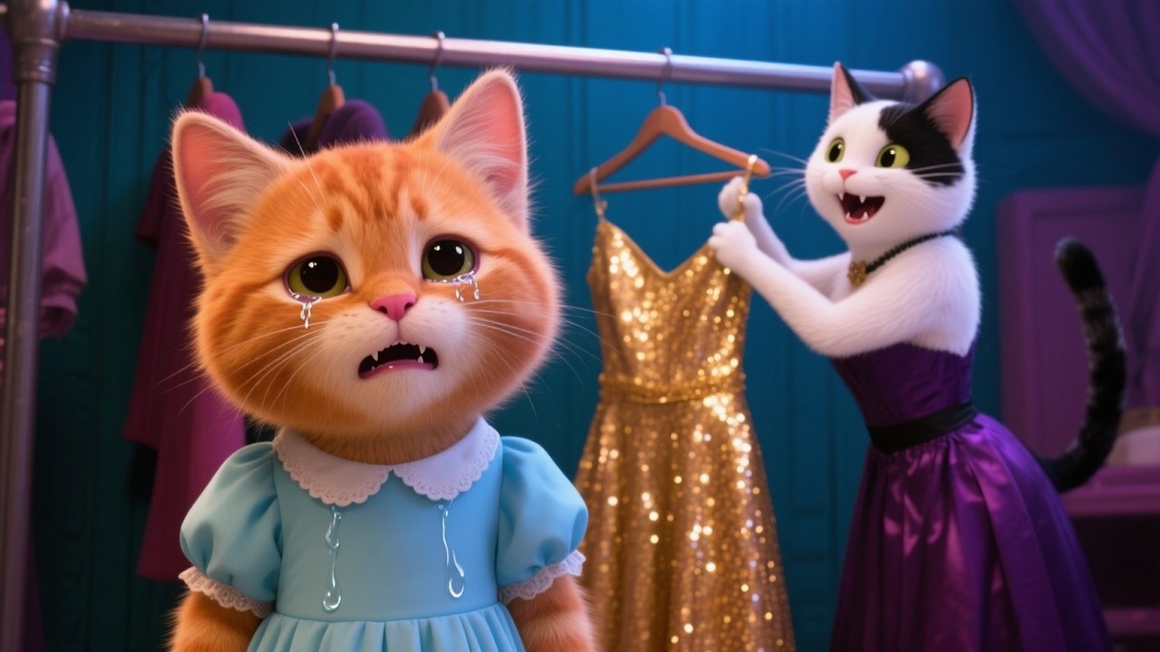 ⭐ Ginger Kitten Golden Dress Was Hidden by Bullies 😱 School Talent Show Part 3 🐱🎤