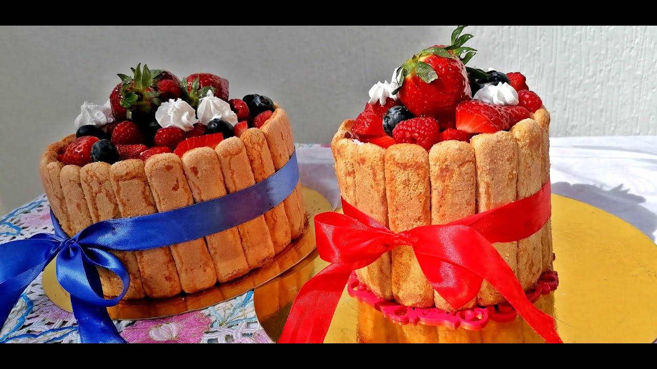 طورطة الفراولة بدون فرن tarte Charlotte بكريمة الفراولة اللذيذة وسهلة التحضير