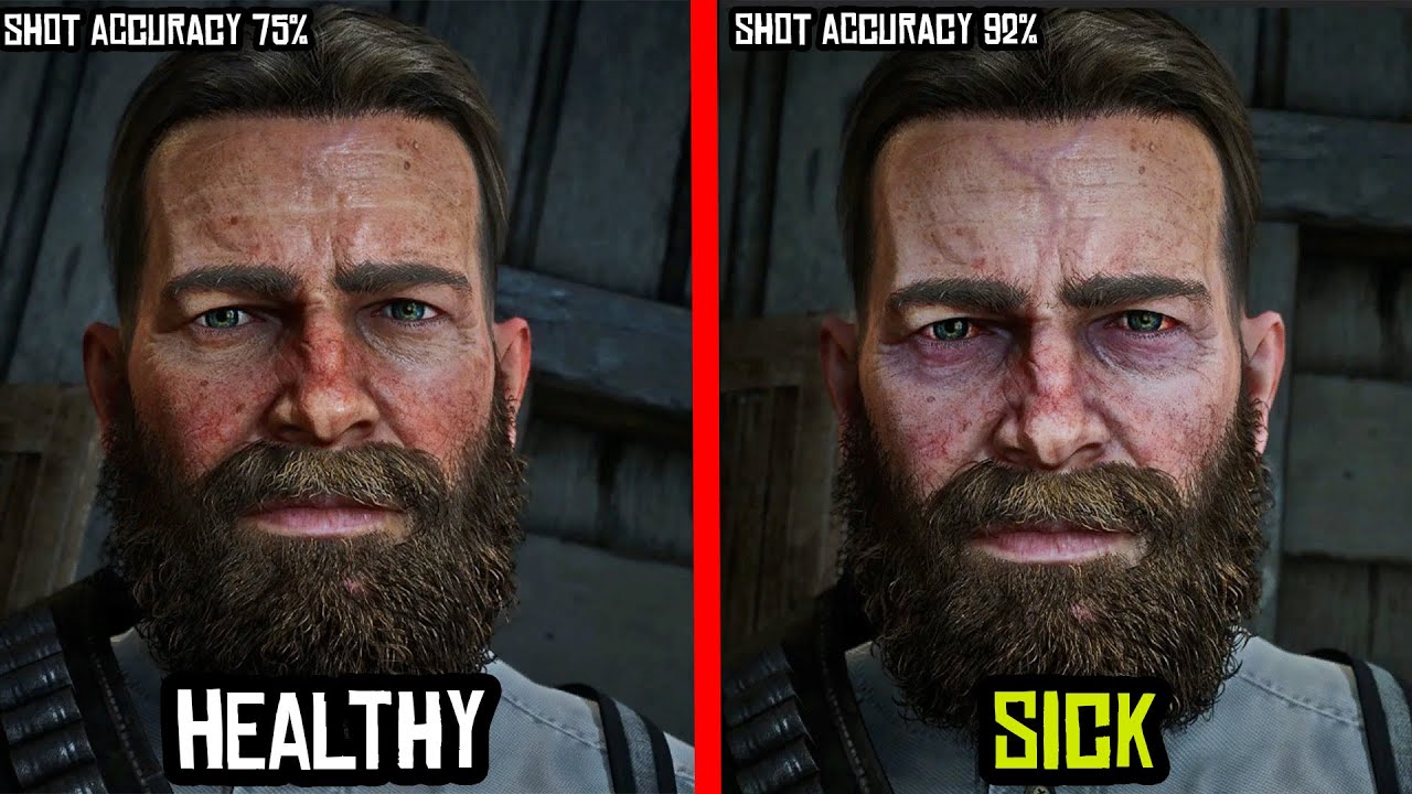 All the ways Arthur is different when he's sick vs when he's healthy in Red Dead Redemption 2