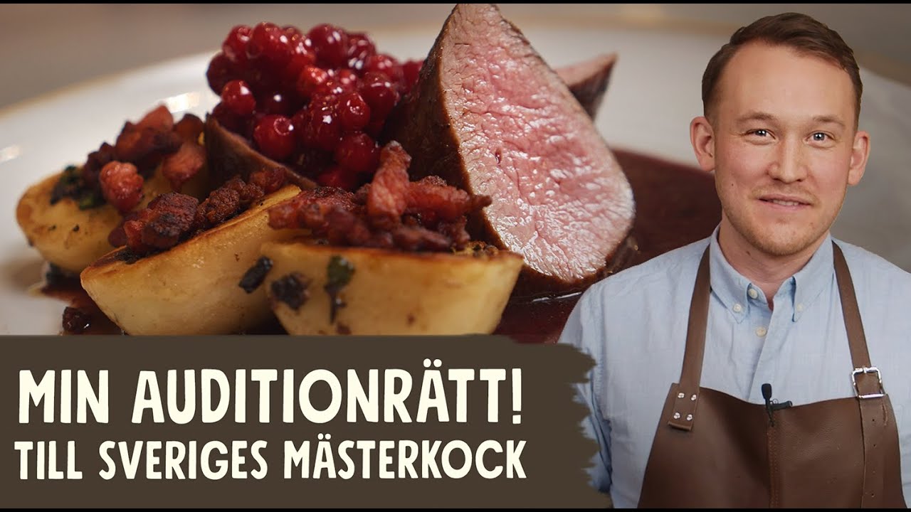 Min Auditionrätt i Sveriges Mästerkock ! Hjort med kroppkakor och rödvinssås