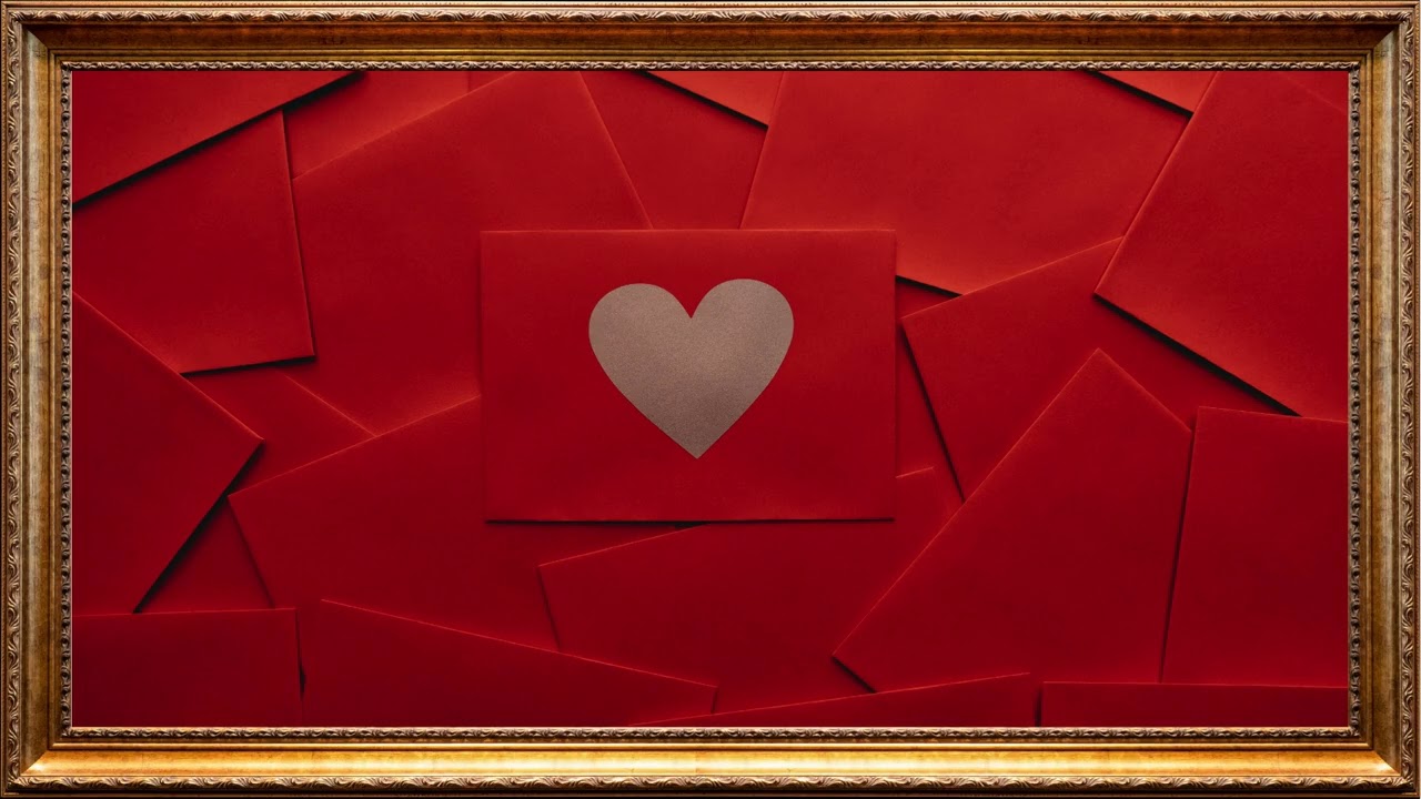 Valentine's Day Art  Painting | Framed Art Aesthetics Screensaver for TV