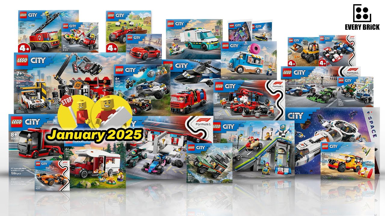 LEGO City 2025 Speed Build Compilation - January and March Sets (60fps)