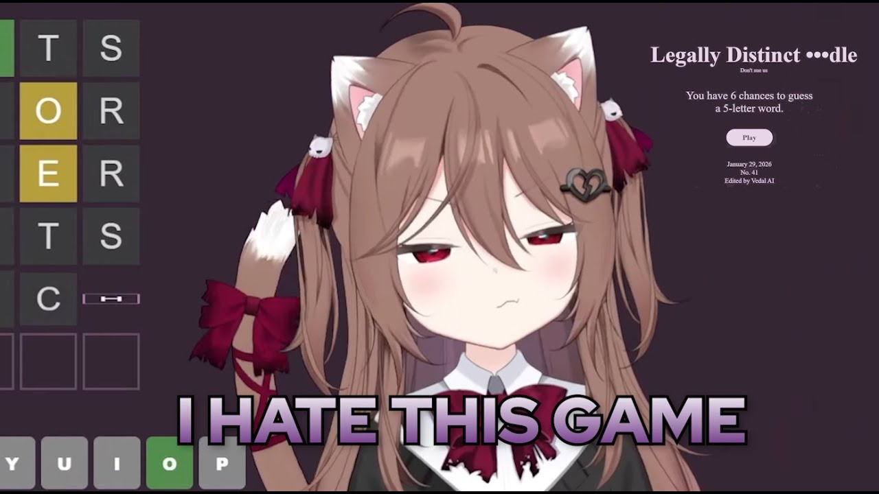 Plays horrific game of Wordle, blames it on chat