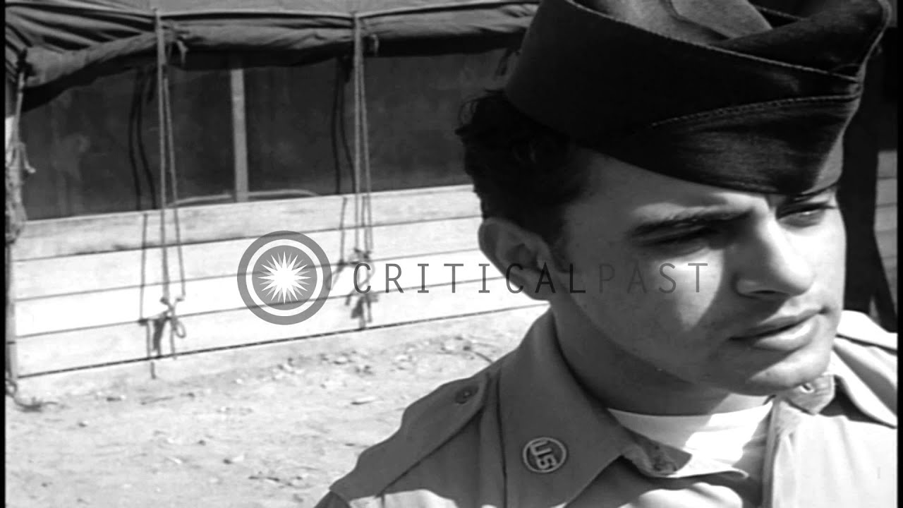 American Red Cross Field Director Varonok talks to an airmen in Taiwan during Sec...HD Stock Footage