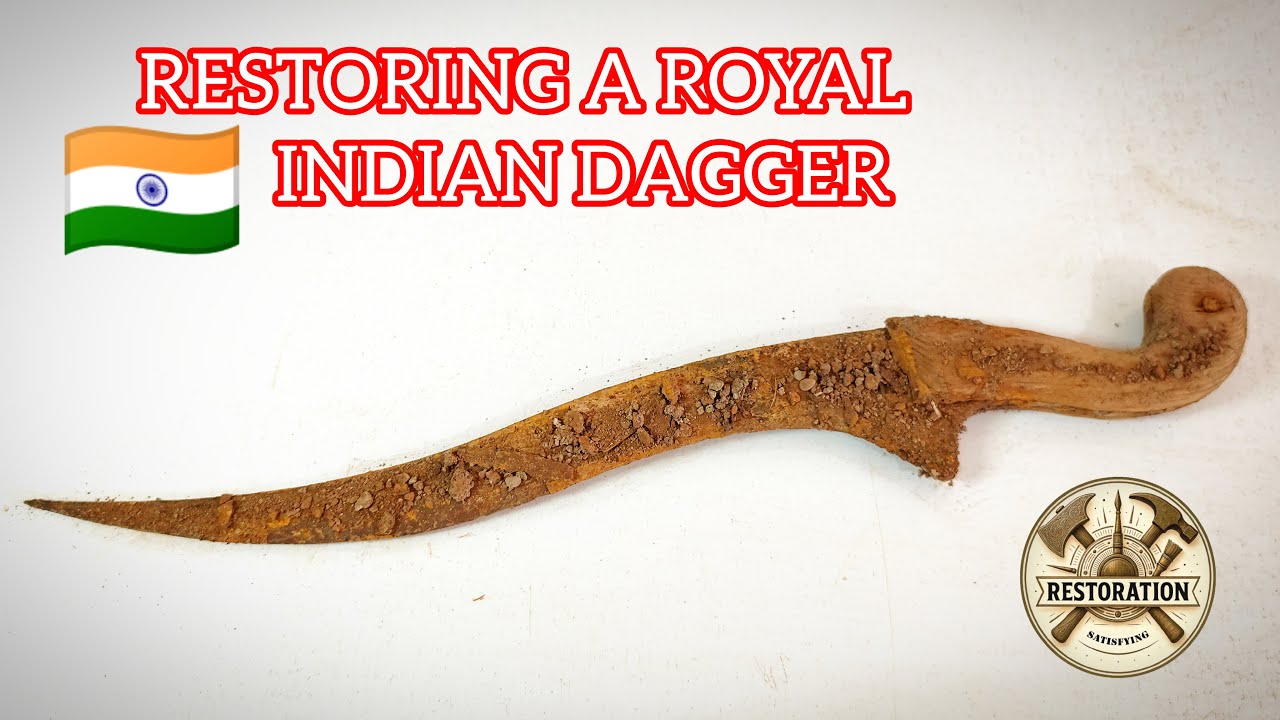 Restoring an Antique Indian Dagger 🗡️ | Satisfying Metal Restoration