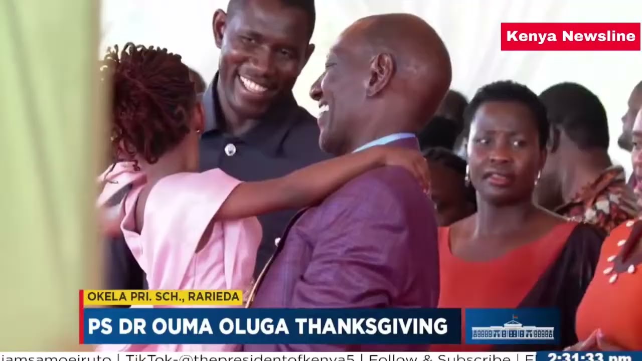 Watch President Ruto light moment with PS Ouma Oluga during his homecoming in Rarieda, Siaya