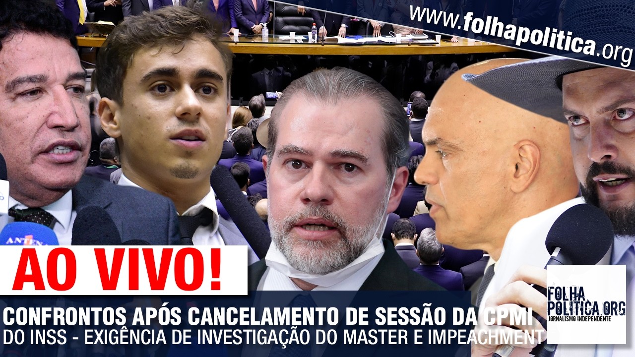 AO VIVO: CONFRONTOS APÓS CANCELAMENTO DE SESSÃO DA CPMI DO INSS - EXIGÊNCIA DE INVESTIGAÇÃO DO MA...