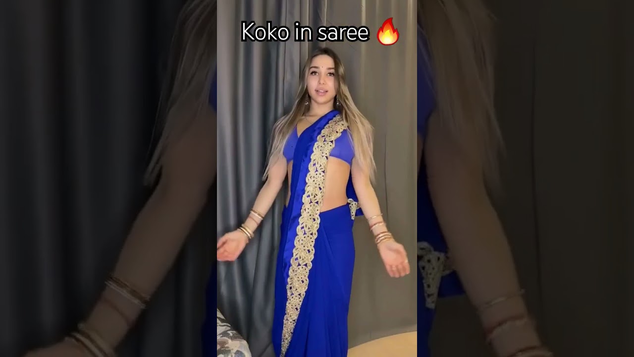 Russian girl koko in saree #russiangirl #kokoinindia #saree #russian