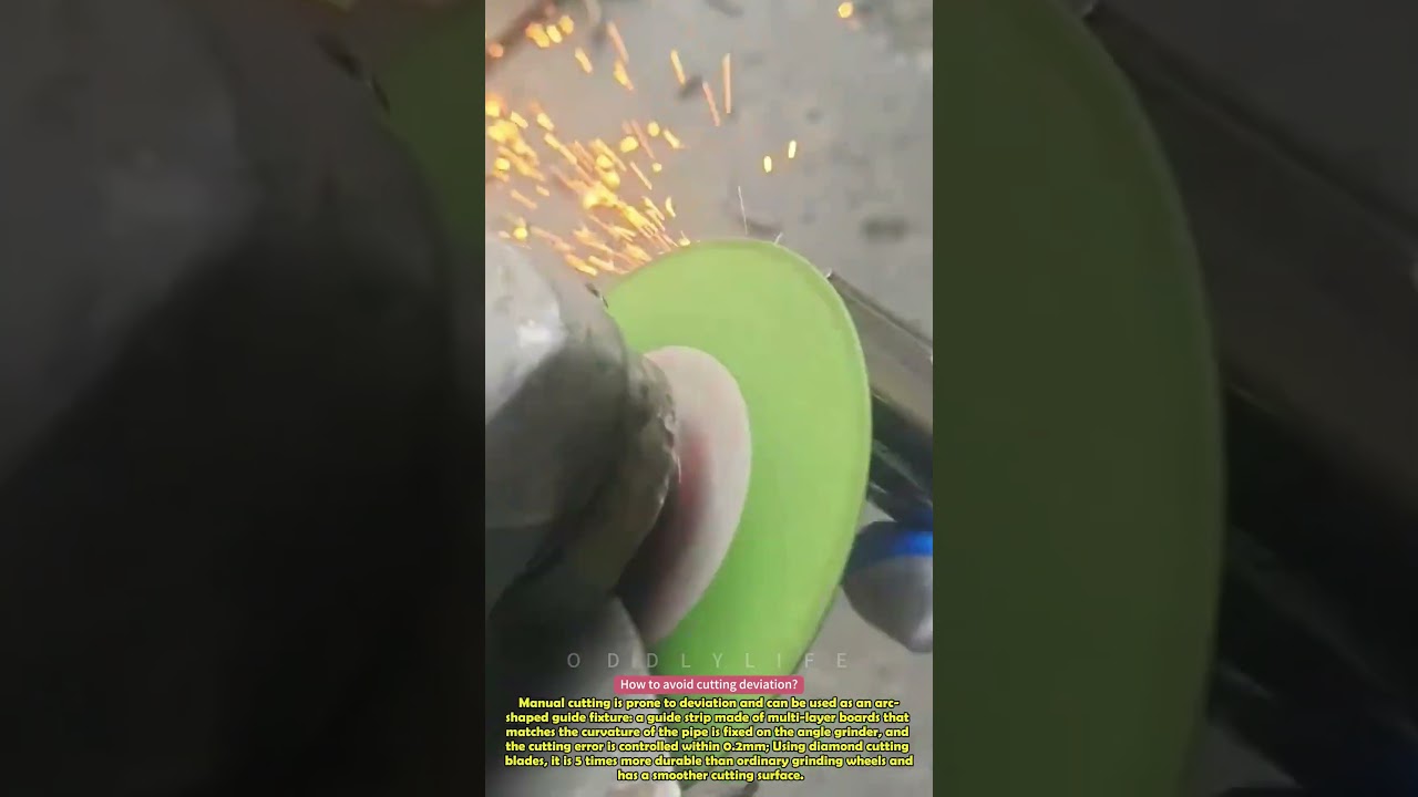 Grind an arc notch into the pipe for a perfect butt joint #practical #skills #wonder